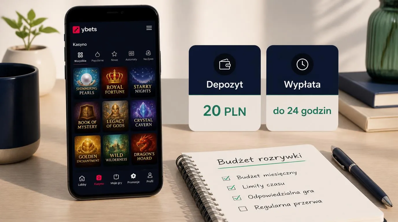 Symbole Bitcoin i Ethereum, stół z krupierem na żywo oraz karta VIP z oznaczeniem cashbacku 20%